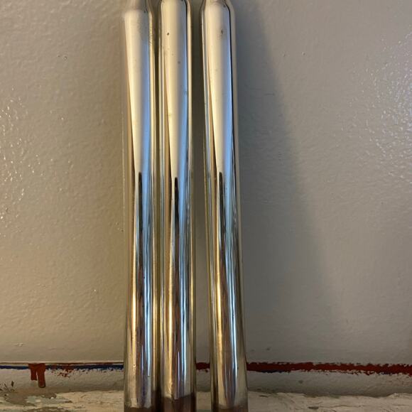 Antique Mercury Glass Taper Candlesticks 10inches Set of 3 - Picture 1 of 7